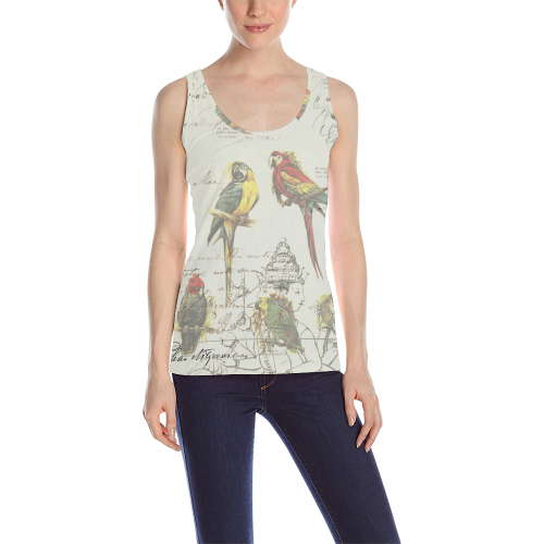 THE PARROT MAP II All Over Print Tank Top for Women (Model T43)