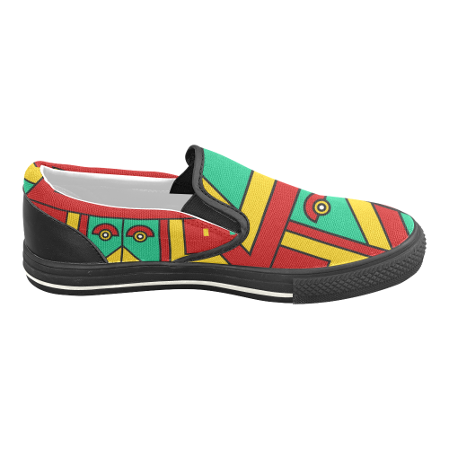Aztec Spiritual Tribal Women's Slip-on Canvas Shoes/Large Size (Model 019)