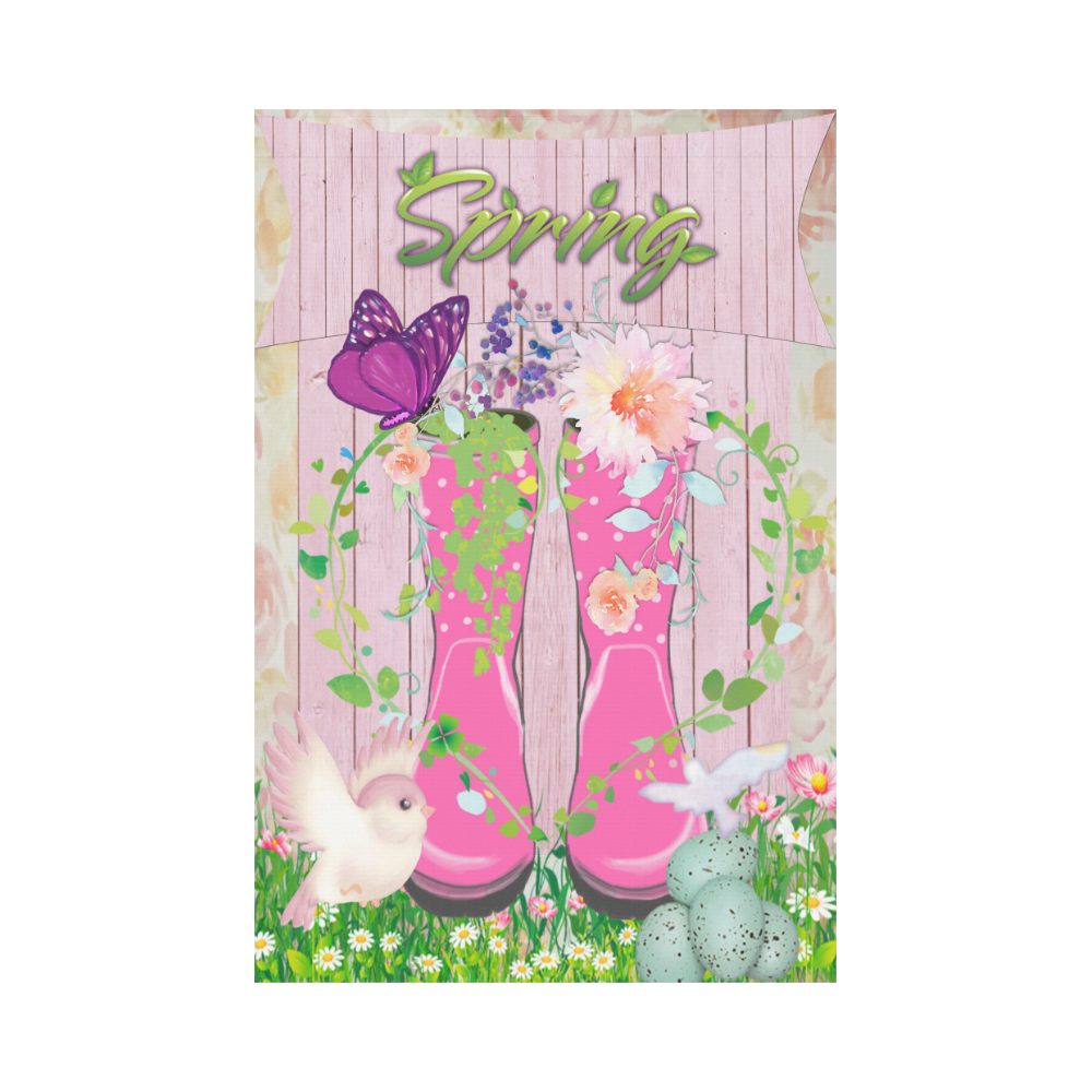 Spring Floral Garden Flag 12‘’x18‘’（Without Flagpole）