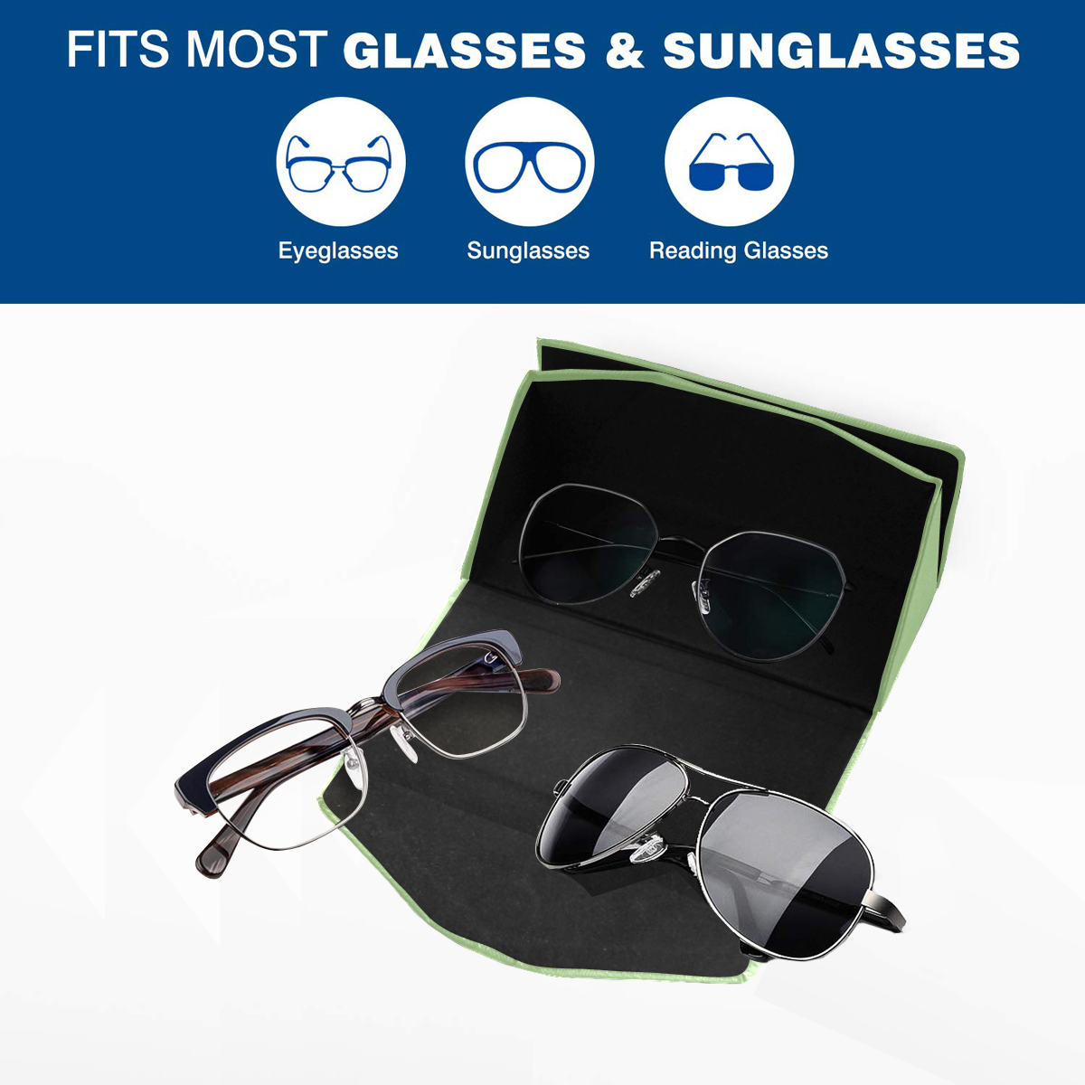 color asparagus Custom Foldable Glasses Case