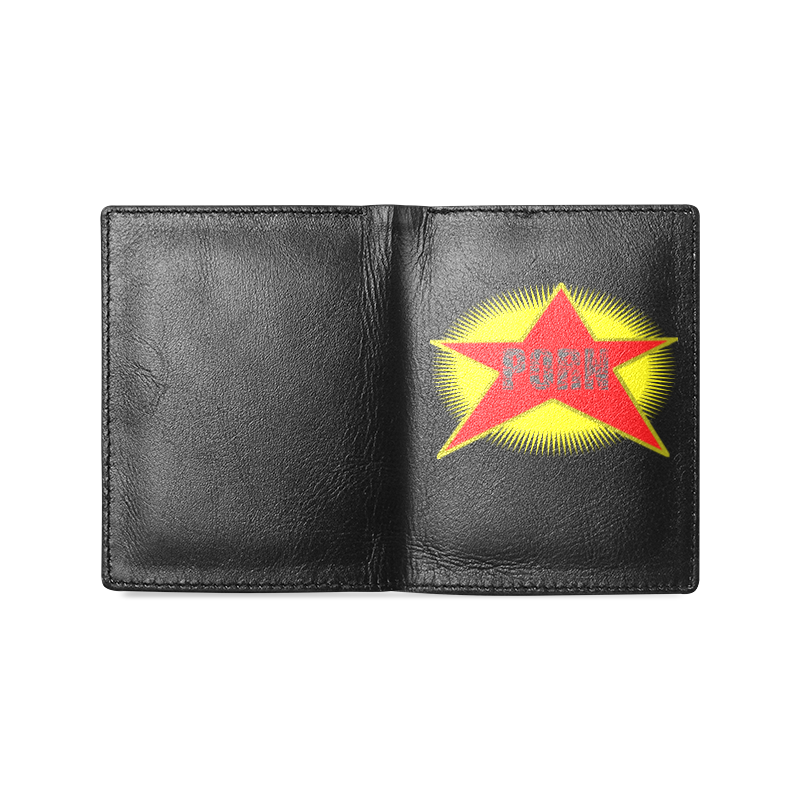 Porn star Men's Leather Wallet (Model 1612)