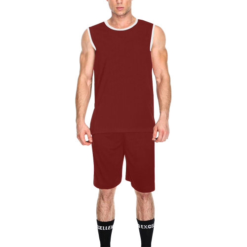 color blood red All Over Print Basketball Uniform