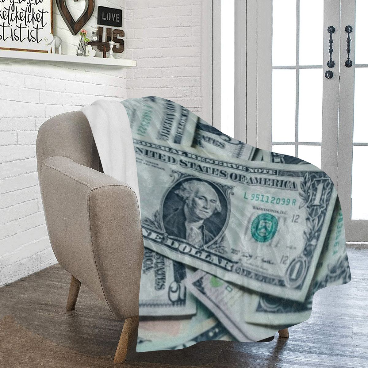 BIG MONEY Ultra-Soft Micro Fleece Blanket 43''x56''