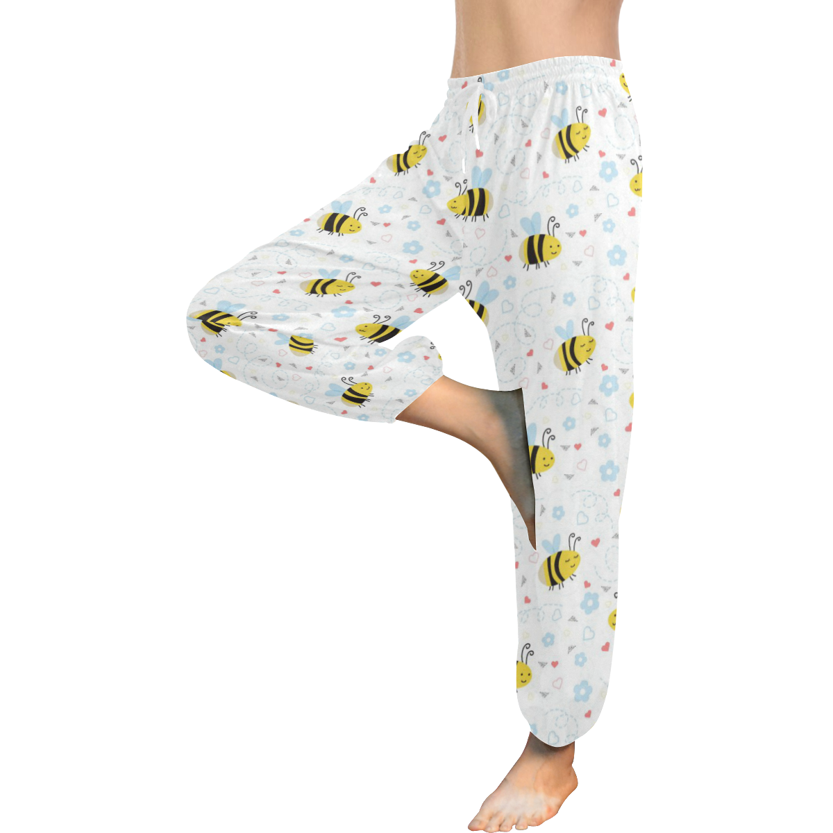 Cute Bee Pattern Women's All Over Print Harem Pants (Model L18)
