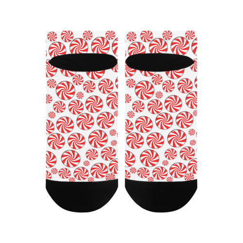 Christmas Peppermint Candy Men's Ankle Socks