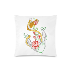 Anchor With Roses Custom Zippered Pillow Case 20"x20"(One Side)