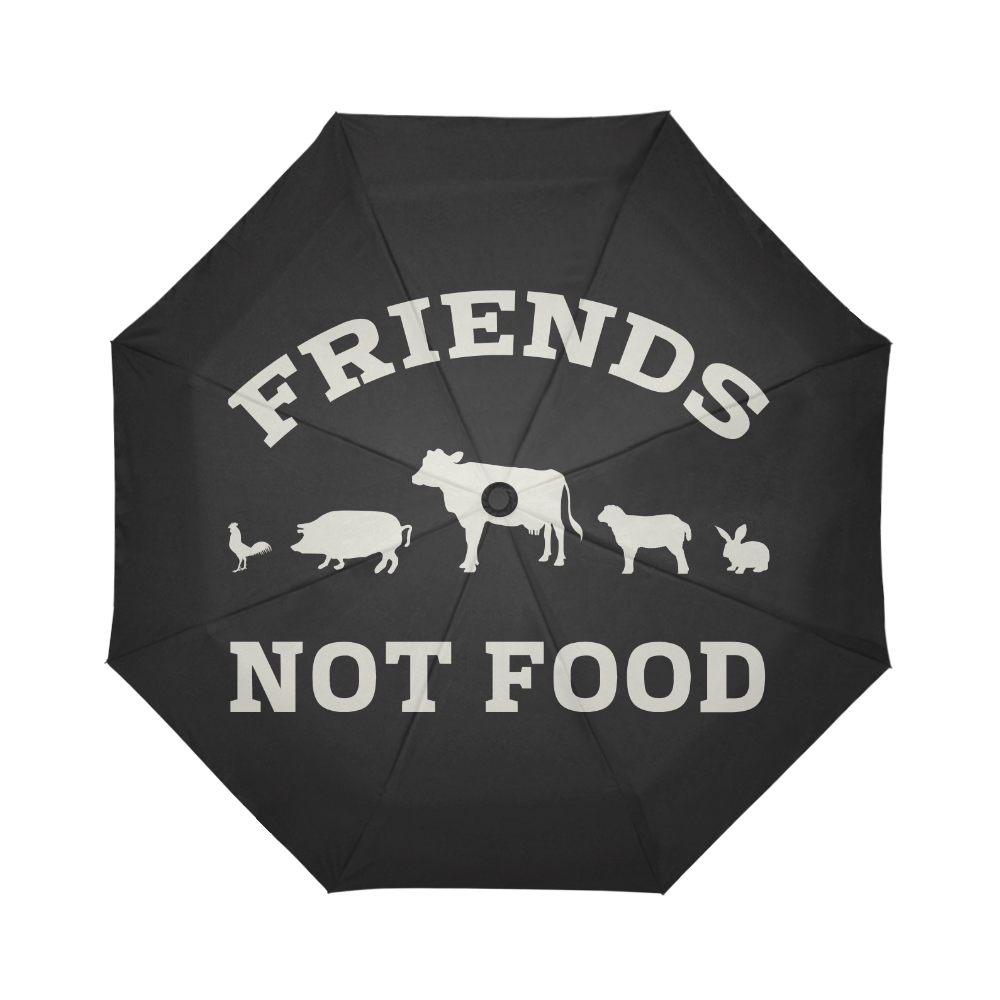 Friends Not Food (Go Vegan) Auto-Foldable Umbrella (Model U04)