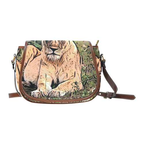 Lioness Of Love Saddle Bag/Small (Model 1649) Full Customization