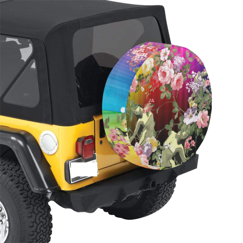 Flora Rainbow 32 Inch Spare Tire Cover