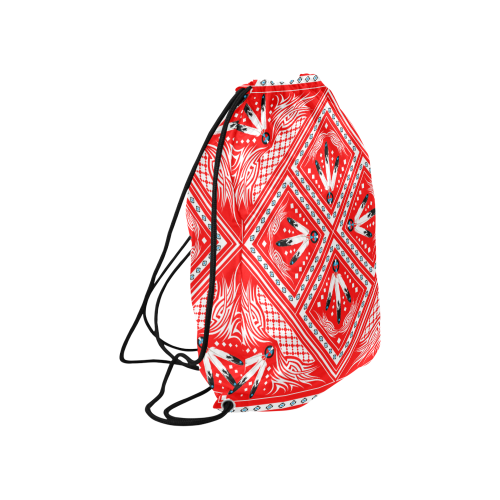 Deeds well Done Red Large Drawstring Bag Model 1604 (Twin Sides)  16.5"(W) * 19.3"(H)