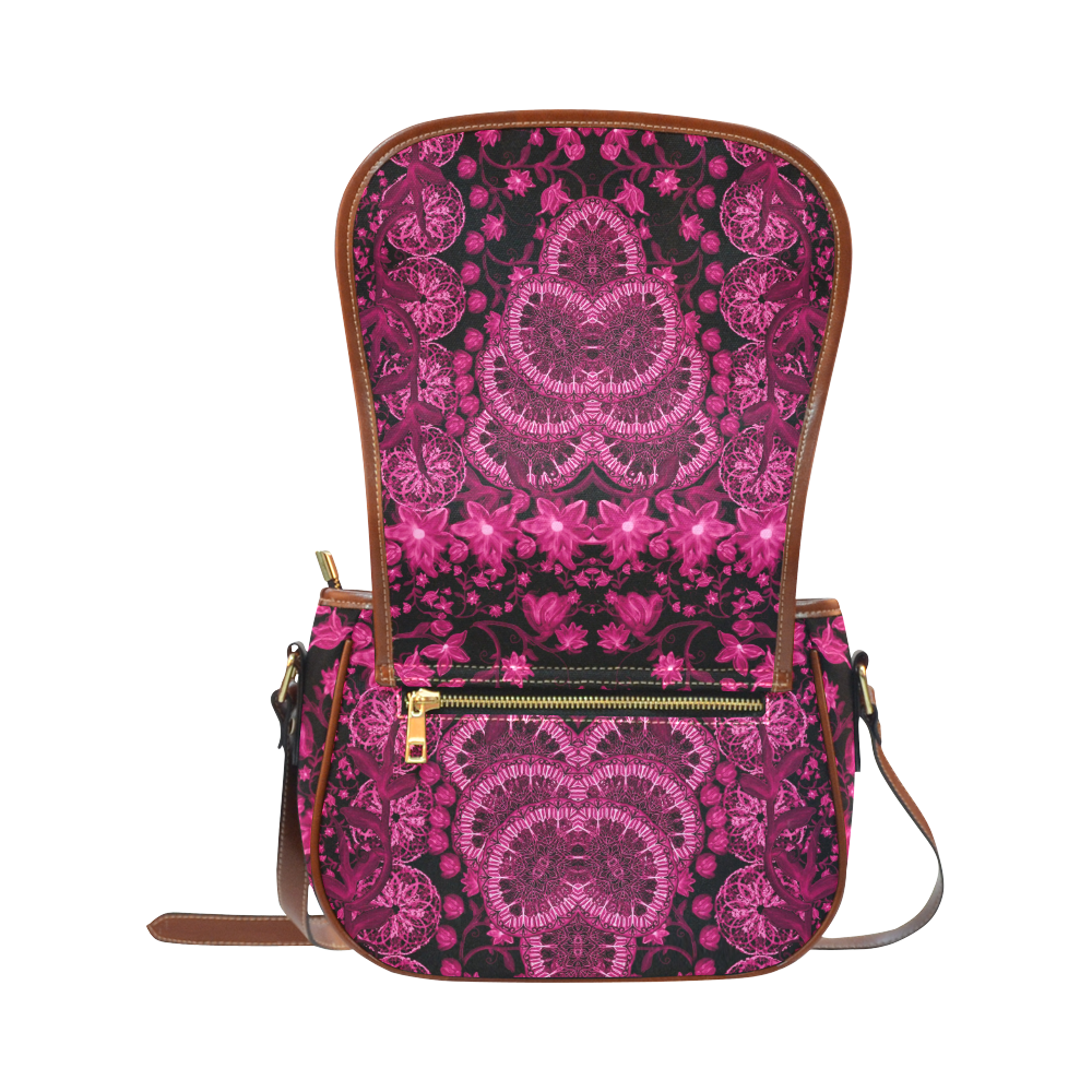 indian flowers 10 Saddle Bag/Small (Model 1649) Full Customization