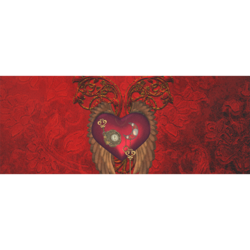 Beautiful heart, wings, clocks and gears Gift Wrapping Paper 58"x 23" (3 Rolls)