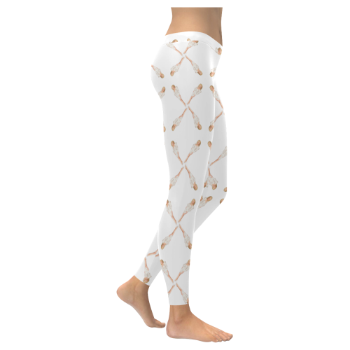 dolly pattern Women's Low Rise Leggings (Invisible Stitch) (Model L05)