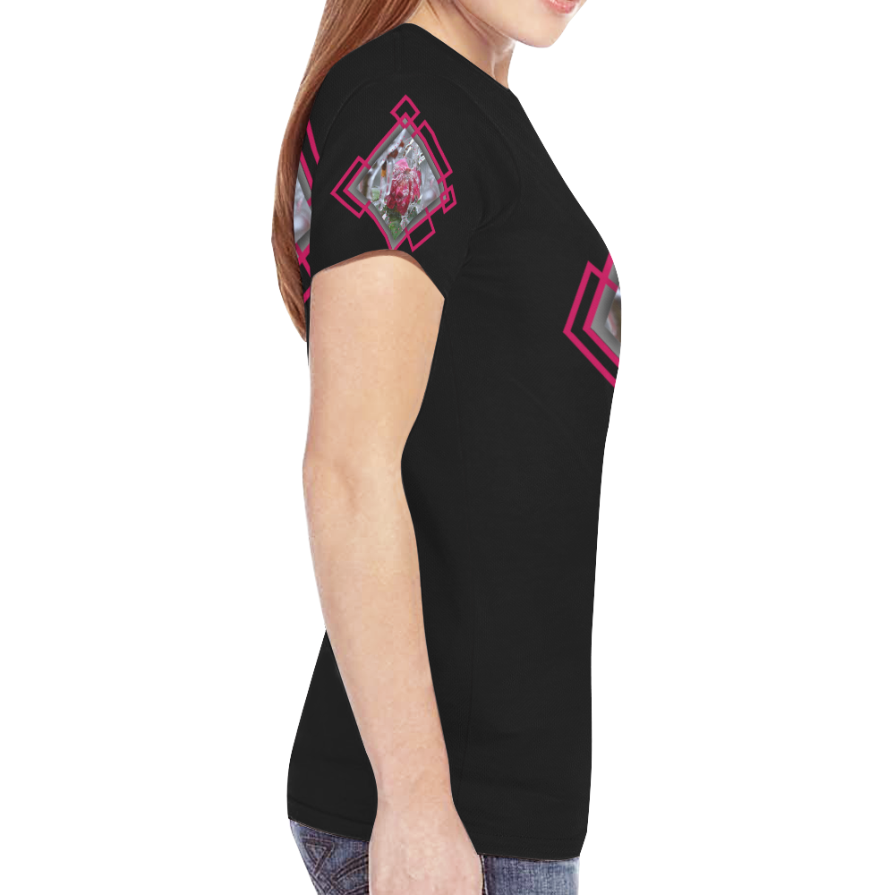 Black ice baby New All Over Print T-shirt for Women (Model T45)