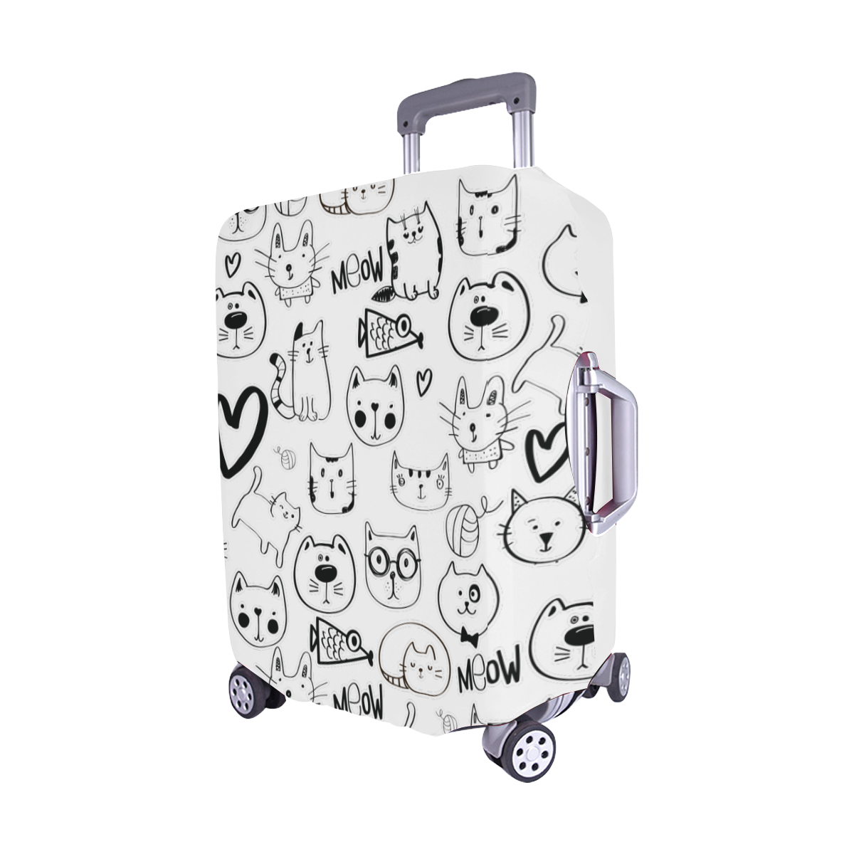 Meow Cats Luggage Cover/Medium 22"-25"