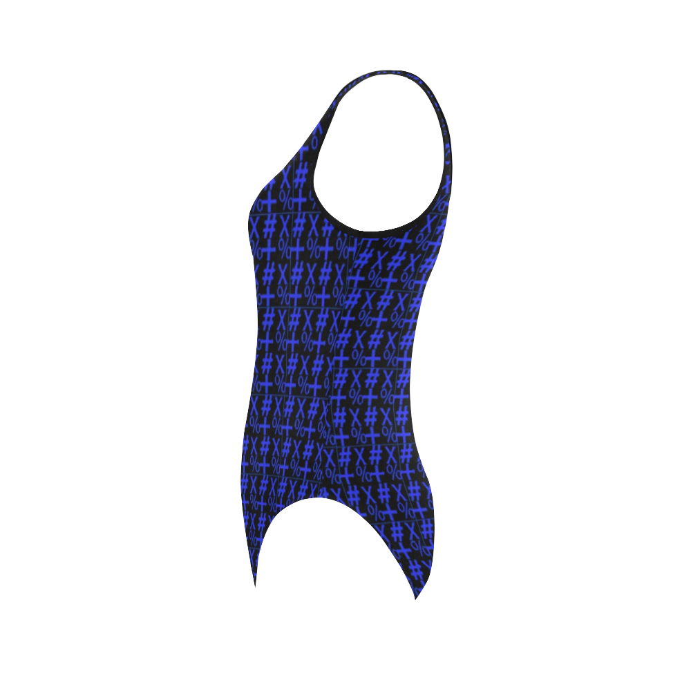 NUMBERS Collection Symbols Royal Vest One Piece Swimsuit (Model S04)