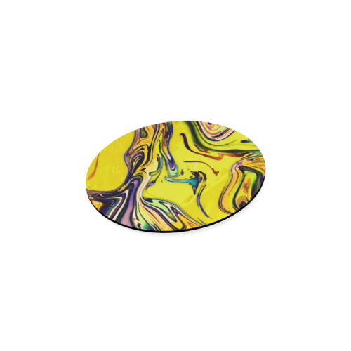 Yellow marble Round Coaster