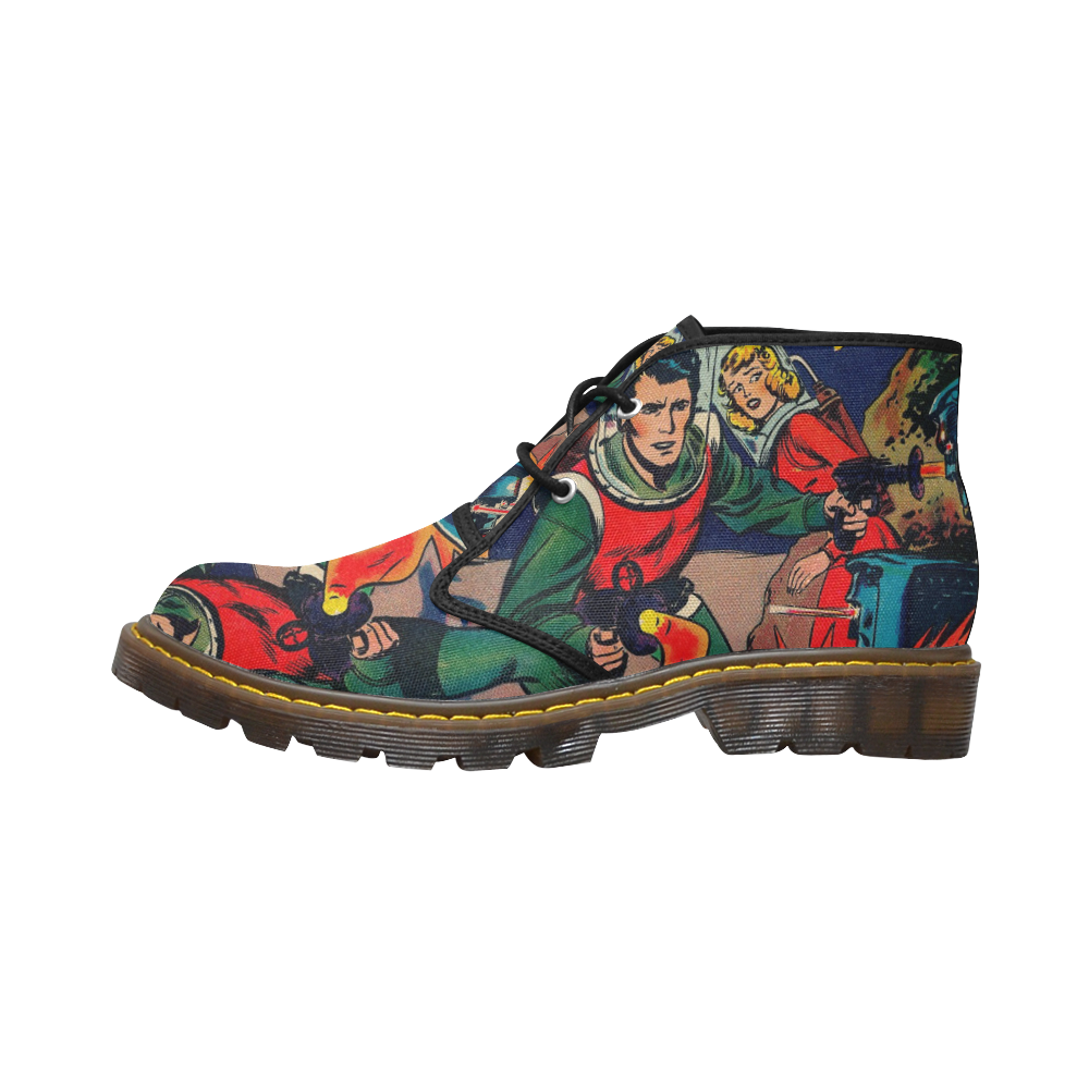 Battle in Space Men's Canvas Chukka Boots (Model 2402-1)