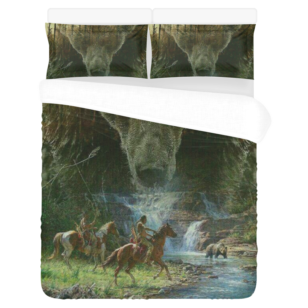 Spirit Of The Grizzly Bear 3-Piece Bedding Set