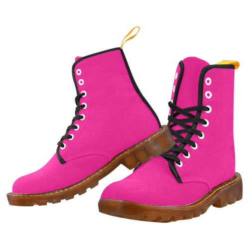 color deep pink Martin Boots For Men Model 1203H