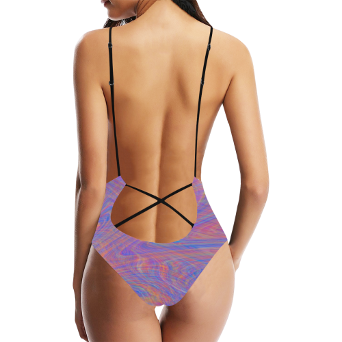 UniKornVibes Sexy Lacing Backless One-Piece Swimsuit (Model S10)
