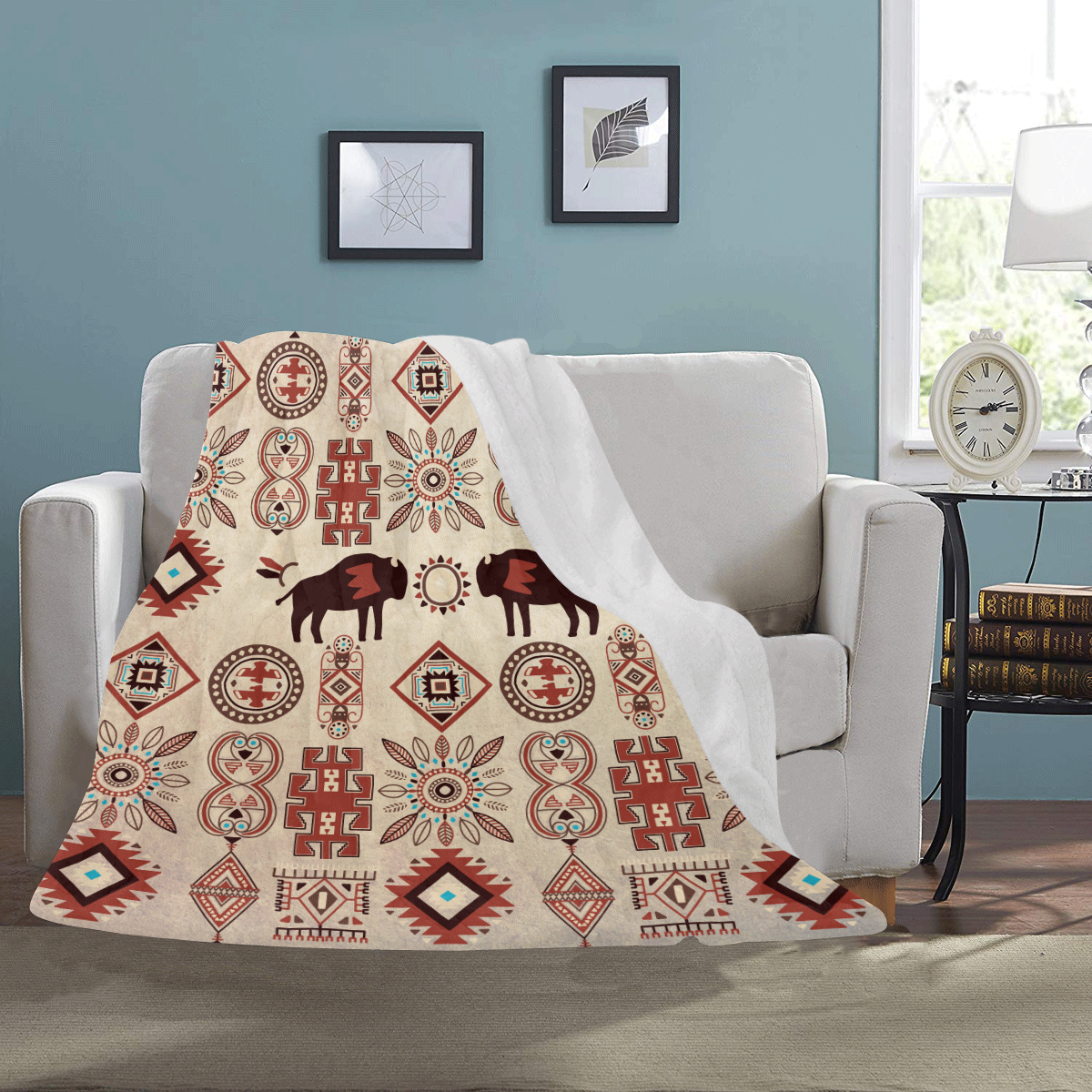 American Native Buffalo Ultra-Soft Micro Fleece Blanket 50"x60"
