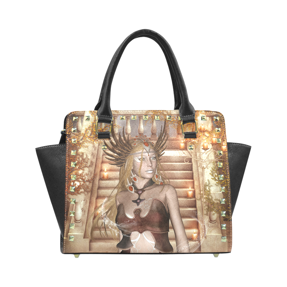 Beautiful fairy Rivet Shoulder Handbag (Model 1645)
