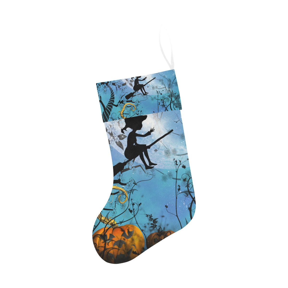 Cute flying witch Christmas Stocking