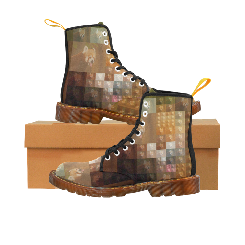 Red Panda -Pixel Fun by JamColors Martin Boots For Men Model 1203H