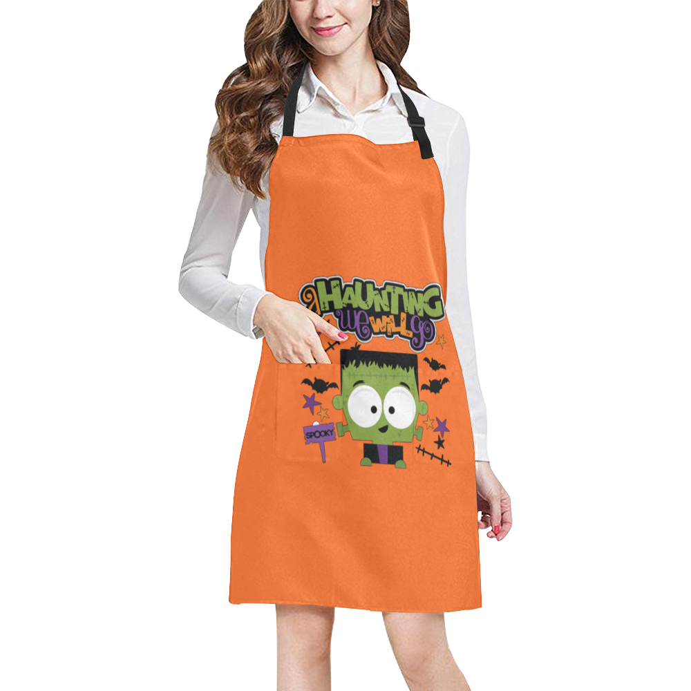 A Haunting Away We Go All Over Print Apron