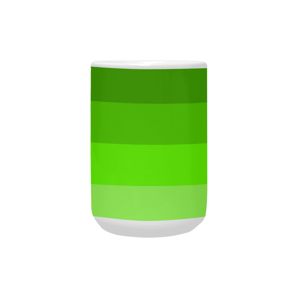 Green stripes Custom Ceramic Mug (15OZ)