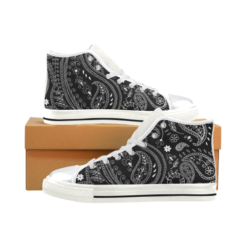 PAISLEY 7 High Top Canvas Shoes for Kid (Model 017)