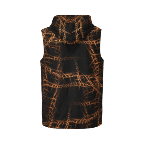 Trapped All Over Print Sleeveless Zip Up Hoodie for Men (Model H16)