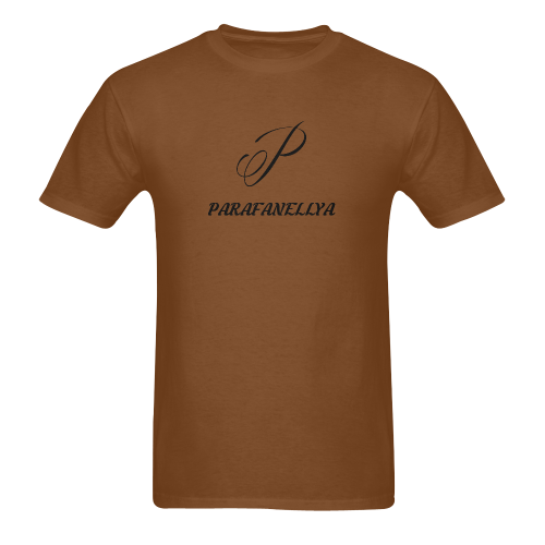Brown Short Sleeve T Men's T-Shirt in USA Size (Two Sides Printing)
