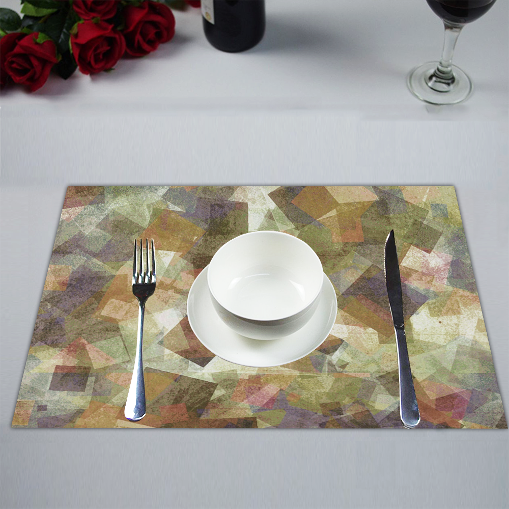 abstract squares Placemat 14’’ x 19’’ (Set of 4)