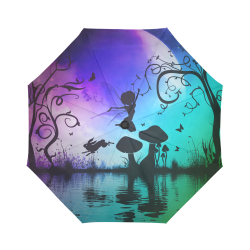 Happy fairy in the night Auto-Foldable Umbrella (Model U04)