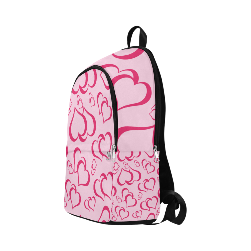 Pinky Blush Hearts Fabric Backpack for Adult (Model 1659)