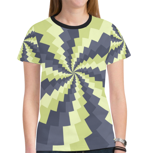 Wave spiral New All Over Print T-shirt for Women (Model T45)