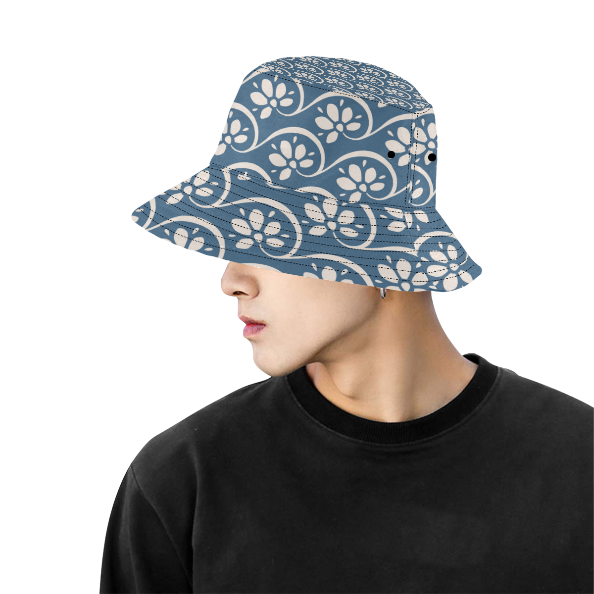 Flower Wave All Over Print Bucket Hat for Men