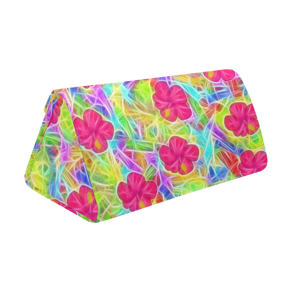 Pretty Pink Hawaiian Flowers Pattern Custom Foldable Glasses Case