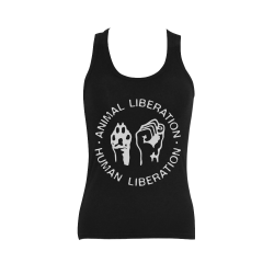 Animal Liberation, Human Liberation Women's Shoulder-Free Tank Top (Model T35)