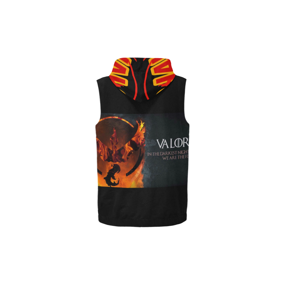 Valor 88 All Over Print Sleeveless Zip Up Hoodie for Kid (Model H16)