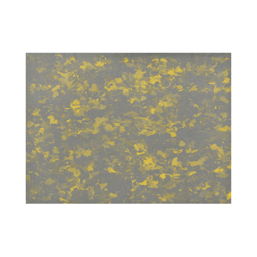 Gray and Yellow Paint Splash Placemat 14’’ x 19’’ (Set of 6)