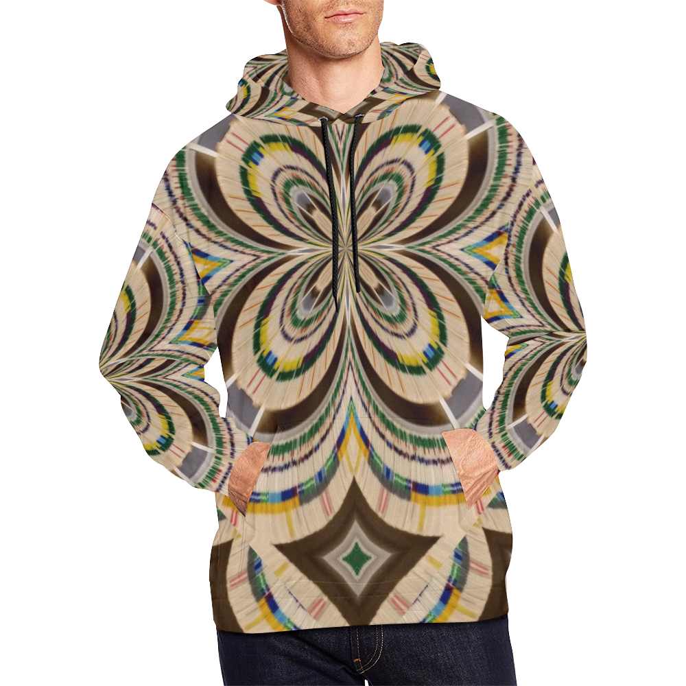 Redstone All Over Print Hoodie for Men/Large Size (USA Size) (Model H13)