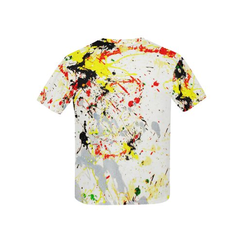 Black, Red, Yellow Paint Splatter Kids' All Over Print T-shirt (USA Size) (Model T40)