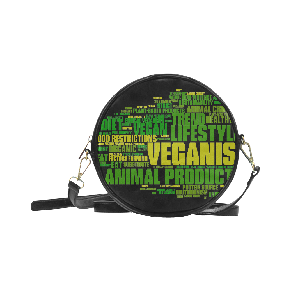 veganism Round Sling Bag (Model 1647)