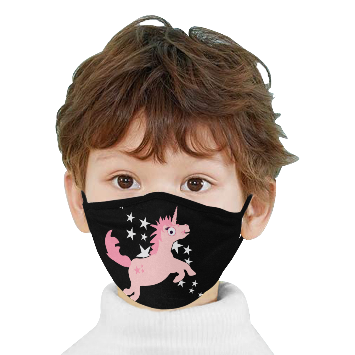 Quirky unicorn in pink Mouth Mask