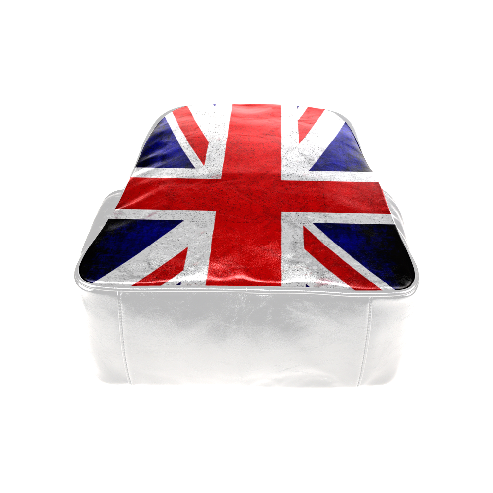 United Kingdom Union Jack Flag - Grunge 2 Multi-Pockets Backpack (Model 1636)