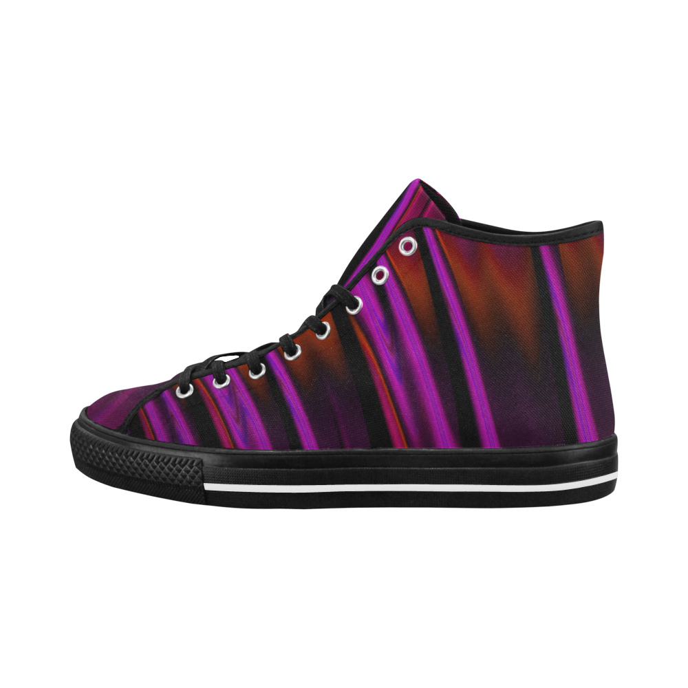 Sunset Waterfall Reflections Abstract Fractal Vancouver H Men's Canvas Shoes/Large (1013-1)