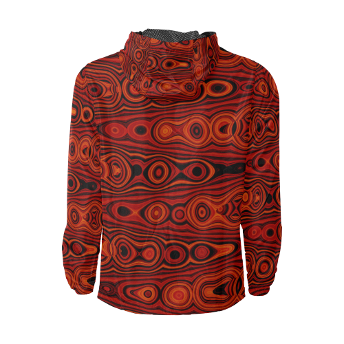 Brown Abstract Pattern Unisex All Over Print Windbreaker (Model H23)